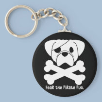 Craignez le carlin de pirate porte-clés