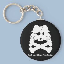 Craignez le pirate Pomeranian porte-clés