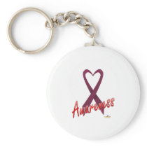 CranberryHeartRibbonAwareness porte-clés