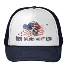 Crâne américain patriotique casquette de camionneur