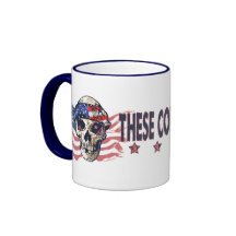Crâne américain patriotique tasse à café