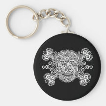 Crâne antique de sucre porte-clef