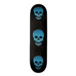 Crâne bleu skateboard customisable