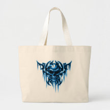 crâne-bleu tribal sac