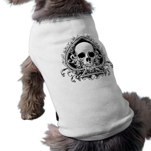 Crâne d'as t-shirts pour chien