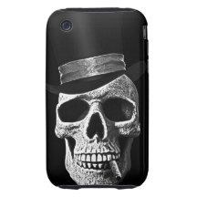 Crâne de chapeau supérieur coque iPhone 3 tough 