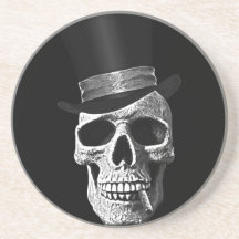 Crâne de chapeau supérieur dessous de verres