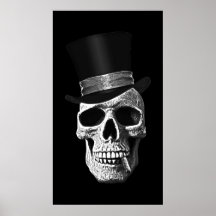 Crâne de chapeau supérieur posters