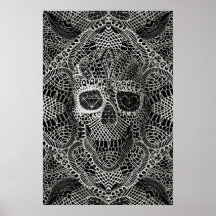 Crâne de dentelle posters