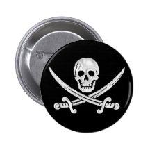 Crâne de jolly roger badges avec agrafe