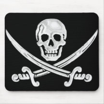 Crâne de jolly roger tapis de souris