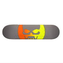 Crâne de lueur - orange et jaune planche à roulette