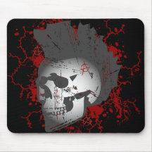 Crâne de Mohawk d'anarchie Tapis De Souris