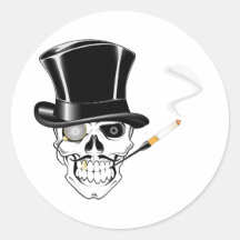 Crâne de monsieur autocollants