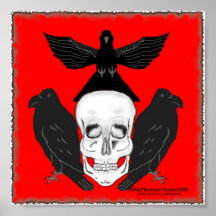 Crâne de Raven Affiche