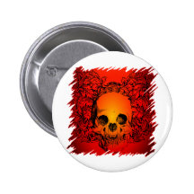 Crâne de regard sauvage de tatouage badges