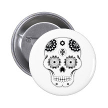 Crâne de sucre badge avec épingle