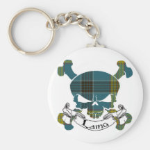 Crâne de tartan de Laing Porte-clef