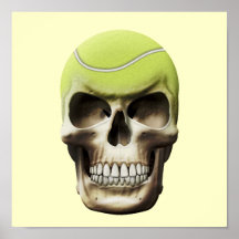 Crâne de tennis affiche