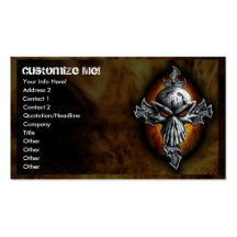 Crâne de torsion et carte de visite de croix
