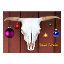 Crâne de vache à Noël Faire-part Personnalisé