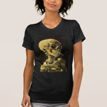 Crâne de Van Gogh avec la cigarette brûlante, art  T-shirts