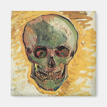 Crâne de Van Gogh, d'impressionisme toujours la vi Magnets Pour Réfrigérateur