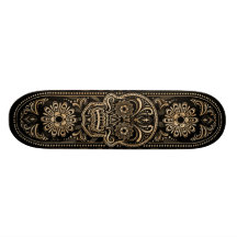 Crâne d'El Dia De Los Muertos Skateboards Personnalisés