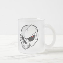 Crâne d'oeil mauvais tasse