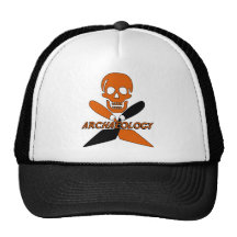 Crâne et archéologie croisée de truelles casquette