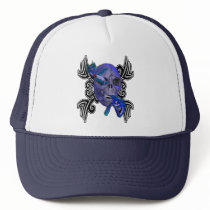 Crâne et chapeau de tatouage de dragon