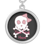 Crâne et collier Girly d'os croisés