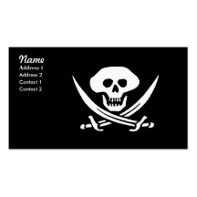 Crâne et épées de pirate, modèles de cartes de visite