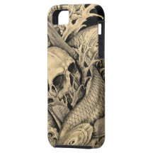 Crâne et Koi Coque iPhone 5