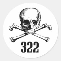 Crâne et os 322 autocollants