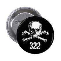 Crâne et os 322 badges publicitaires