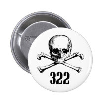 Crâne et os 322 badges publicitaires