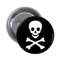 Crâne et os croisés badges