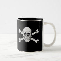 Crâne et os croisés de pirate tasse