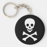 Crâne et os croisés porte-clefs