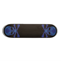 Crâne et os croisés skateboards customisés