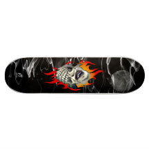 Crâne flamboyant skateboards cutomisables