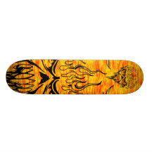 Crâne flamboyant skateboards personnalisés