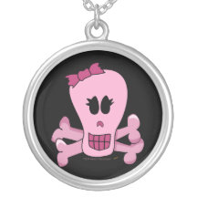Crâne Girly rose avec l'arc Halloween ou le pirate Bijouterie Fantaisie