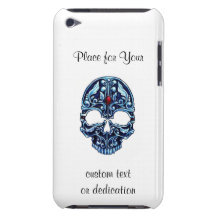 Crâne gothique de bande dessinée de tatouage en mé coques iPod touch 
