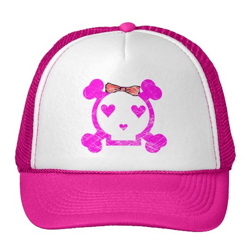 CRÂNE GRUNGE DE FILLE DU STYLE EMO CASQUETTE DE CAMIONNEUR
