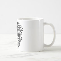 Crâne maori de masque de tatouage mugs à café