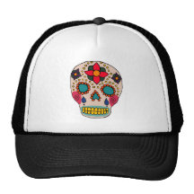 Crâne mexicain de sucre d'art populaire casquette de camionneur