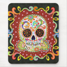 Crâne Mousepad de sucre Tapis De Souris