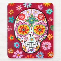 Crâne Mousepad de sucre Tapis De Souris